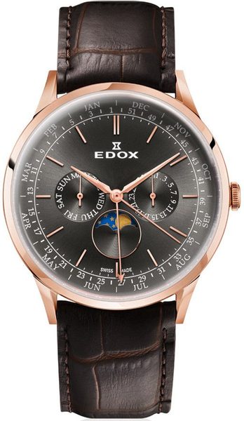 EDOX Les Vauberts Moonphase 40101-37RC-GIR