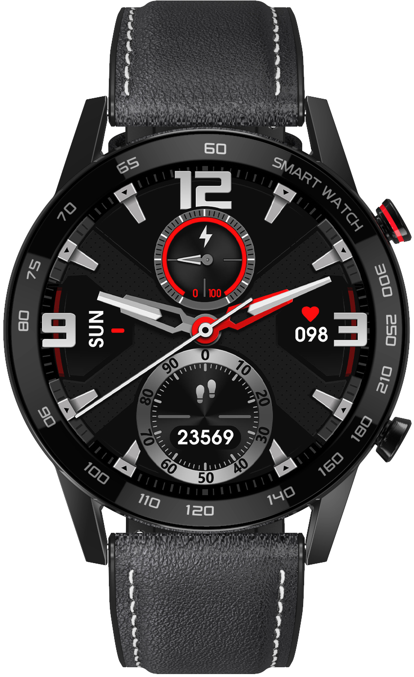 Wotchi Smartwatch WO95BL - Black Leather